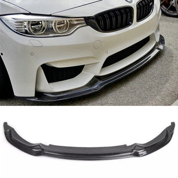 MMO For 2015-2020 BMW F80 M3 F82 F83 M4 V Style Carbon Fibre Front Bumper Lip Front Lip